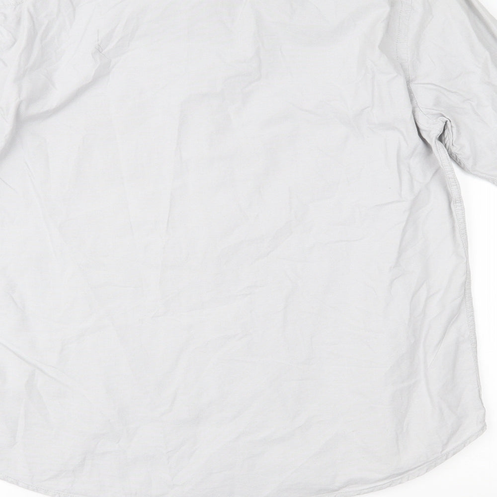 Only & Sons Mens Grey Button-Up Size L