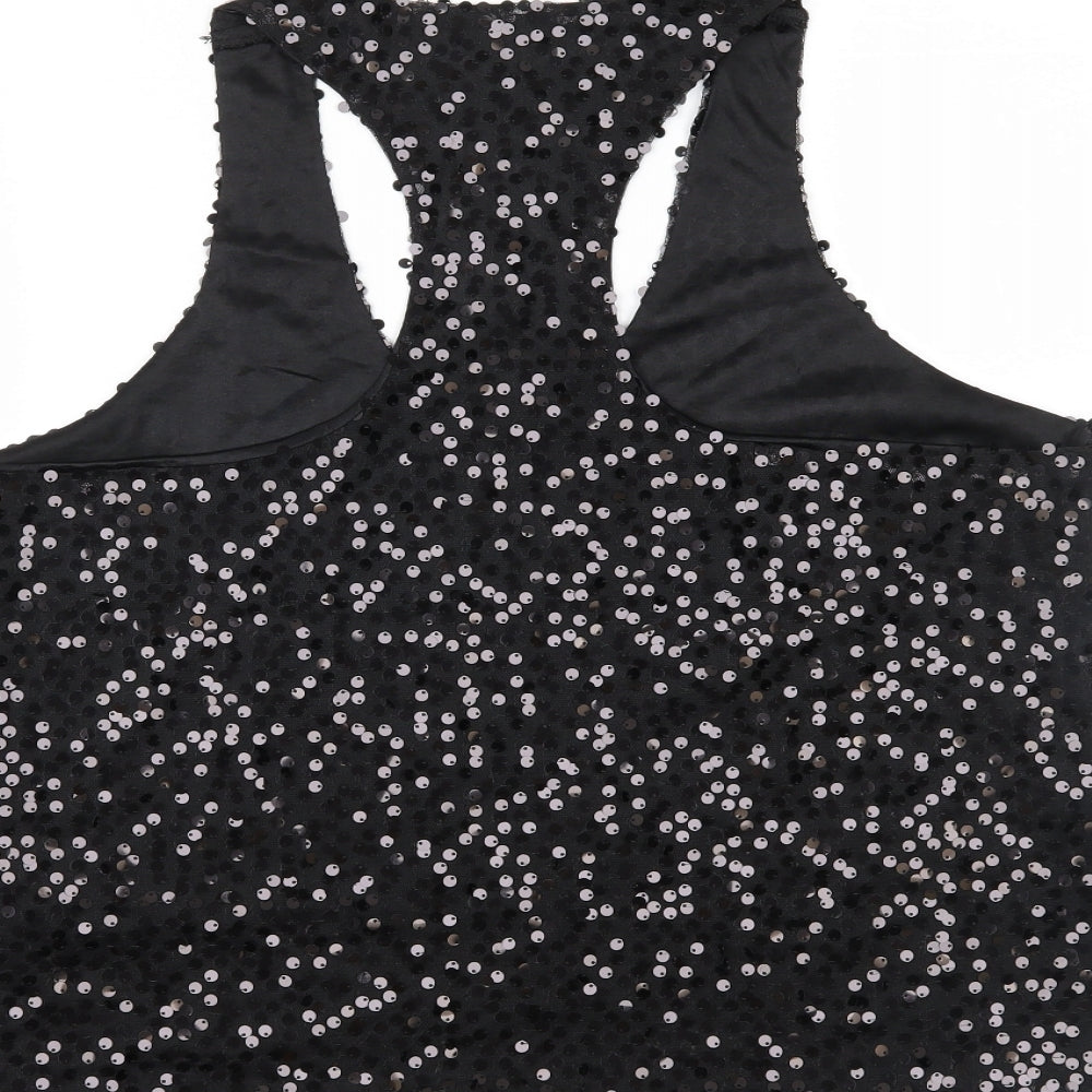 Preworn Womens Black Cropped Tank Size XL