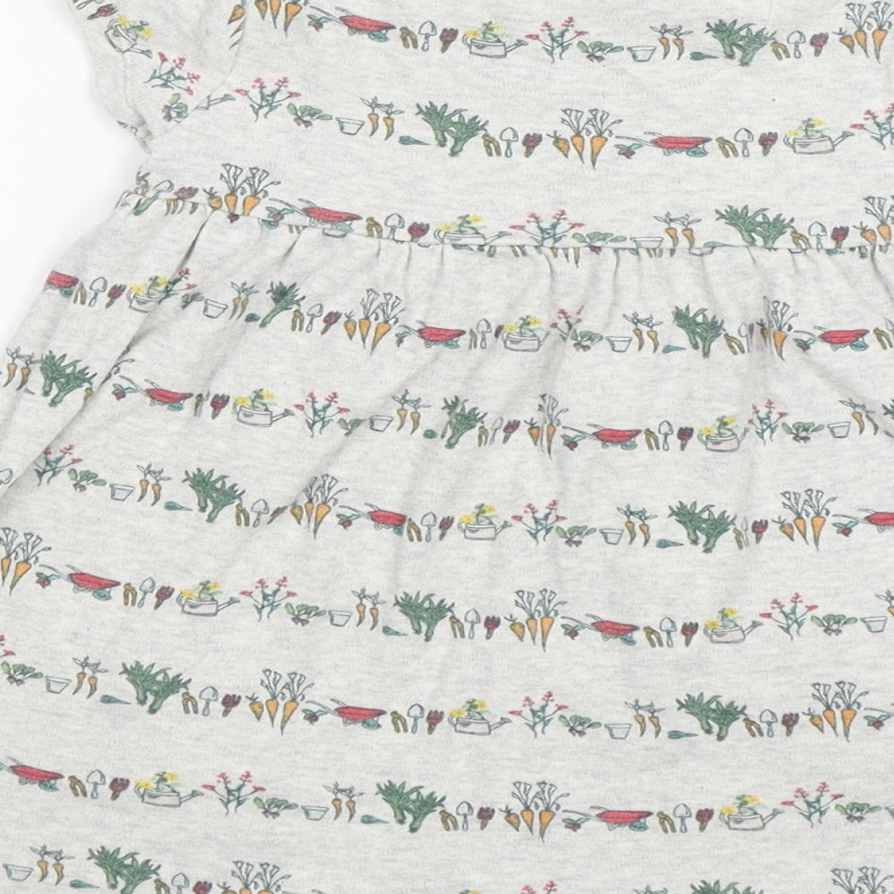 Mini Club Baby Grey Floral Shift Size 9-12 Months