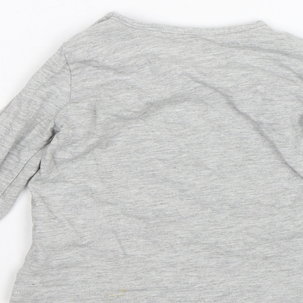 Matalan Baby Grey Basic T-Shirt Size 9-12 Months - Rainbow