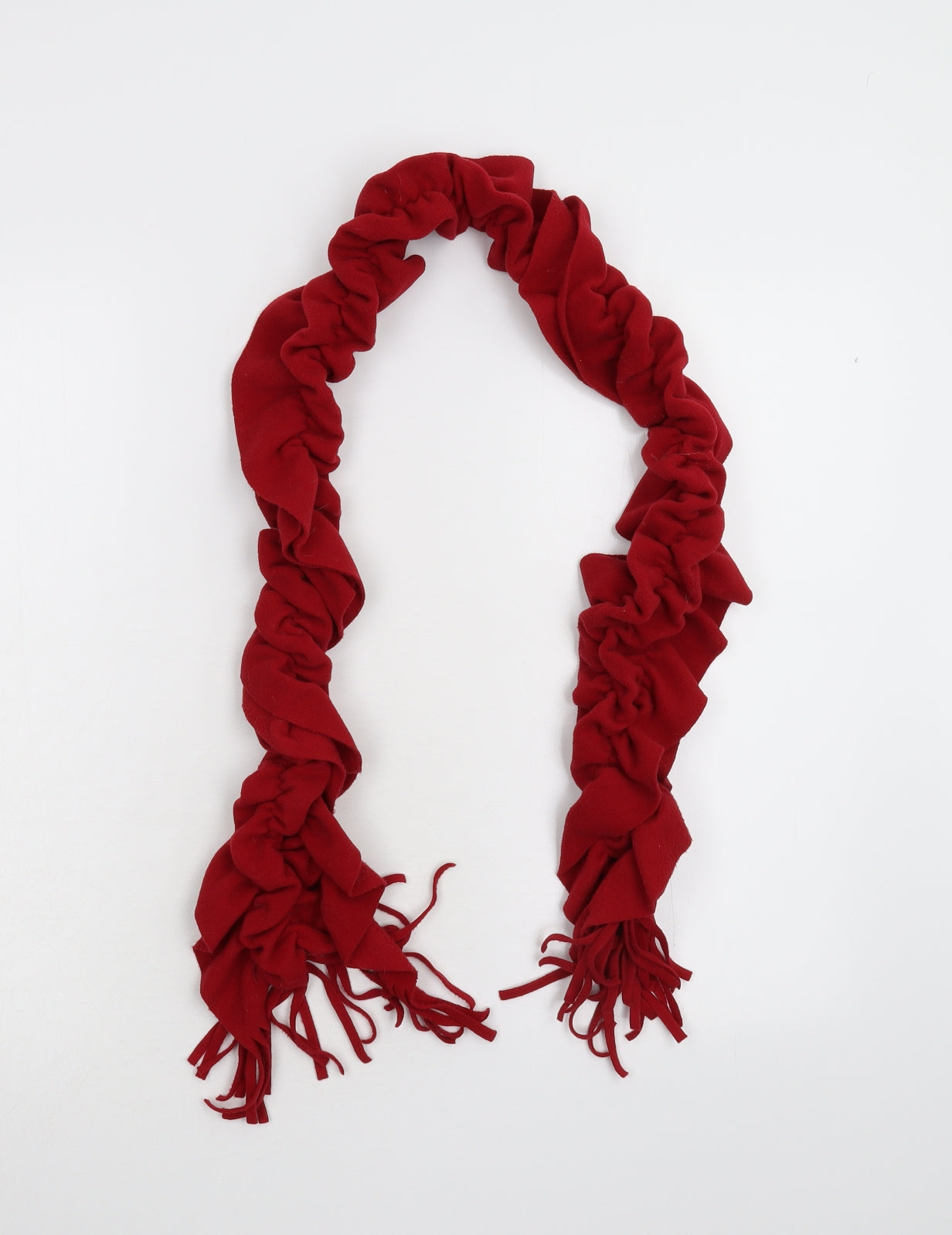 Preworn Womens Red Fleece Scarf