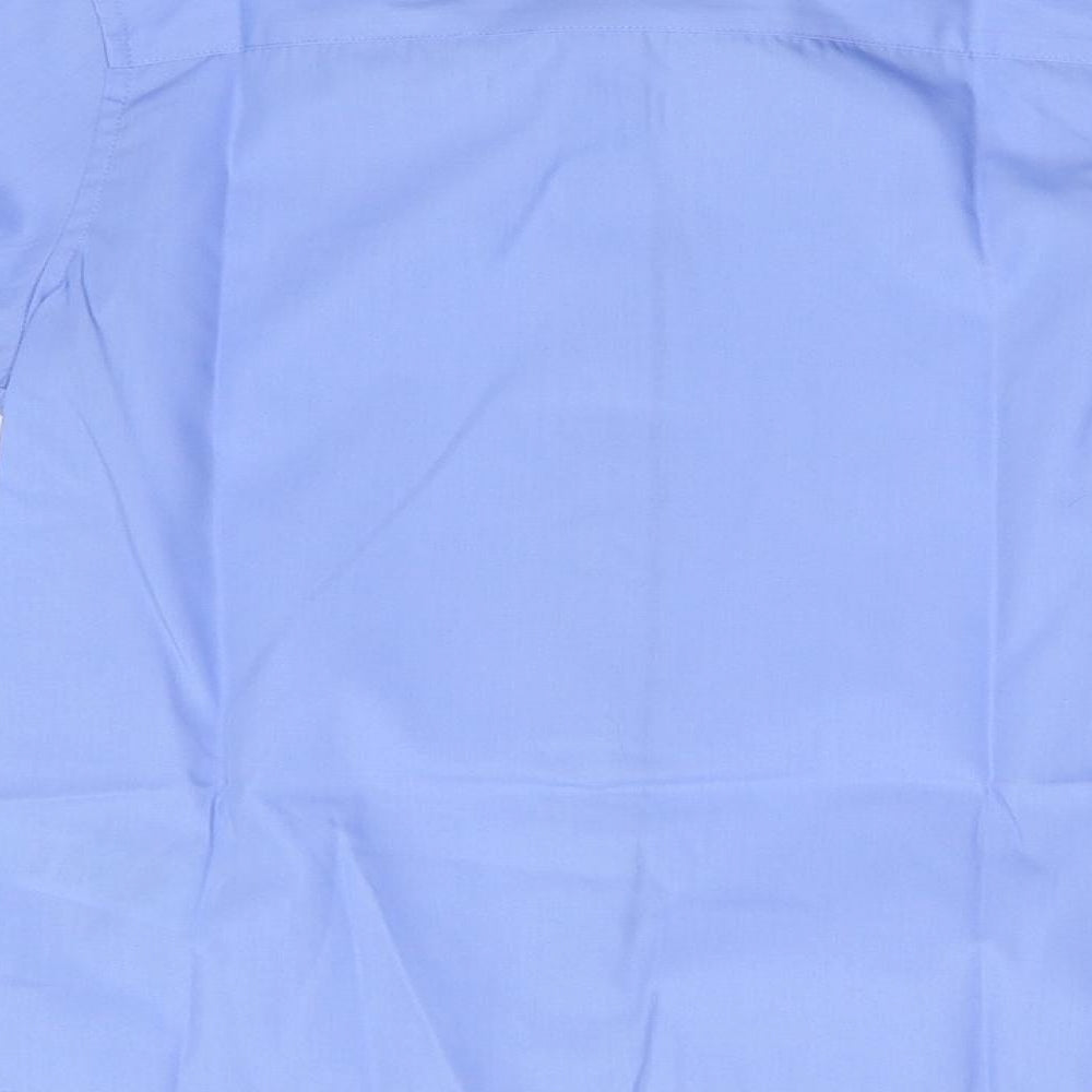 Marks & Spencer Boys Blue Basic Button-Up Size 8-9 Years