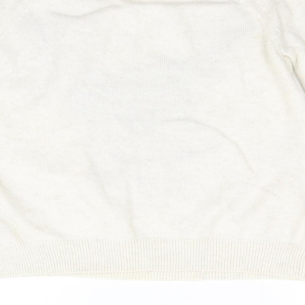 H&M Womens Ivory Knit Pullover Jumper Size S