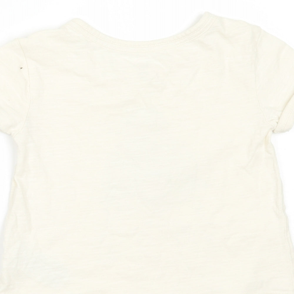 Gap Girls Ivory Basic T-Shirt Size 2 Years - smile