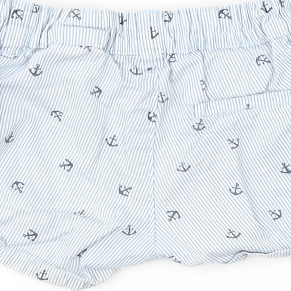 H&M Baby Blue Striped Cropped Trousers Size 3-6 Months