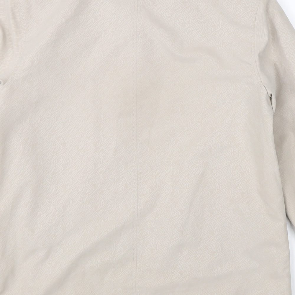 Preworn Womens Beige Overcoat Coat Size 10
