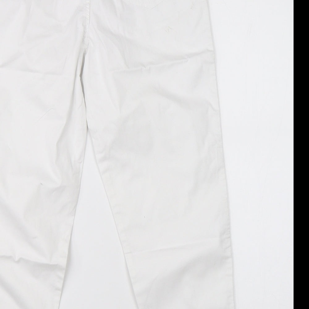 F&F Womens White Straight Jeans Size 8 L23 in