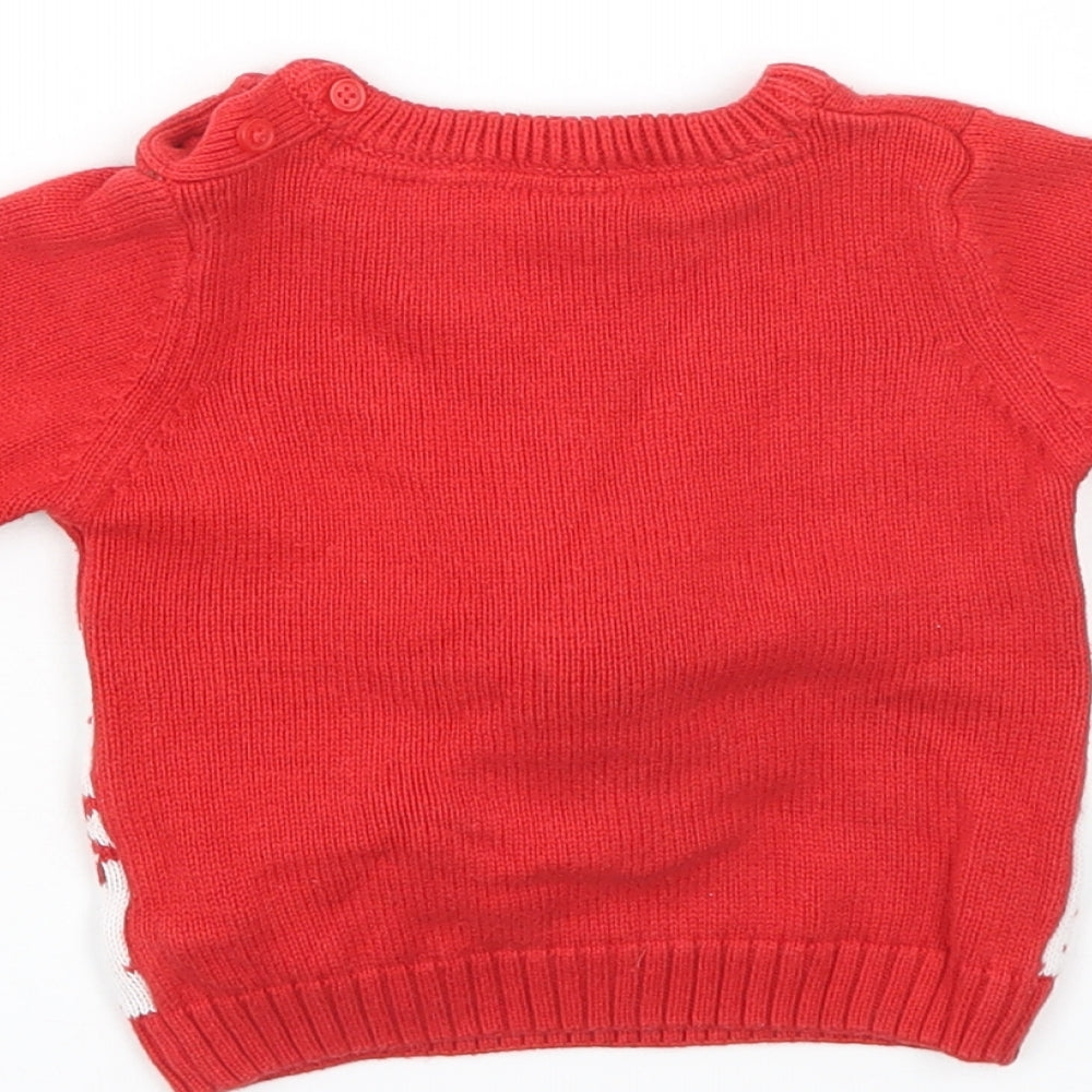 F&F Baby Red Pullover Jumper Size 0-3 Months