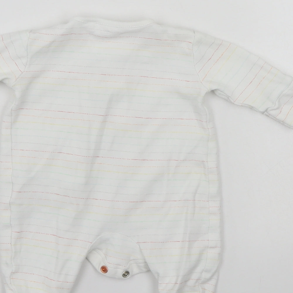 NEXT Baby White Striped Babygrow One-Piece Size Newborn