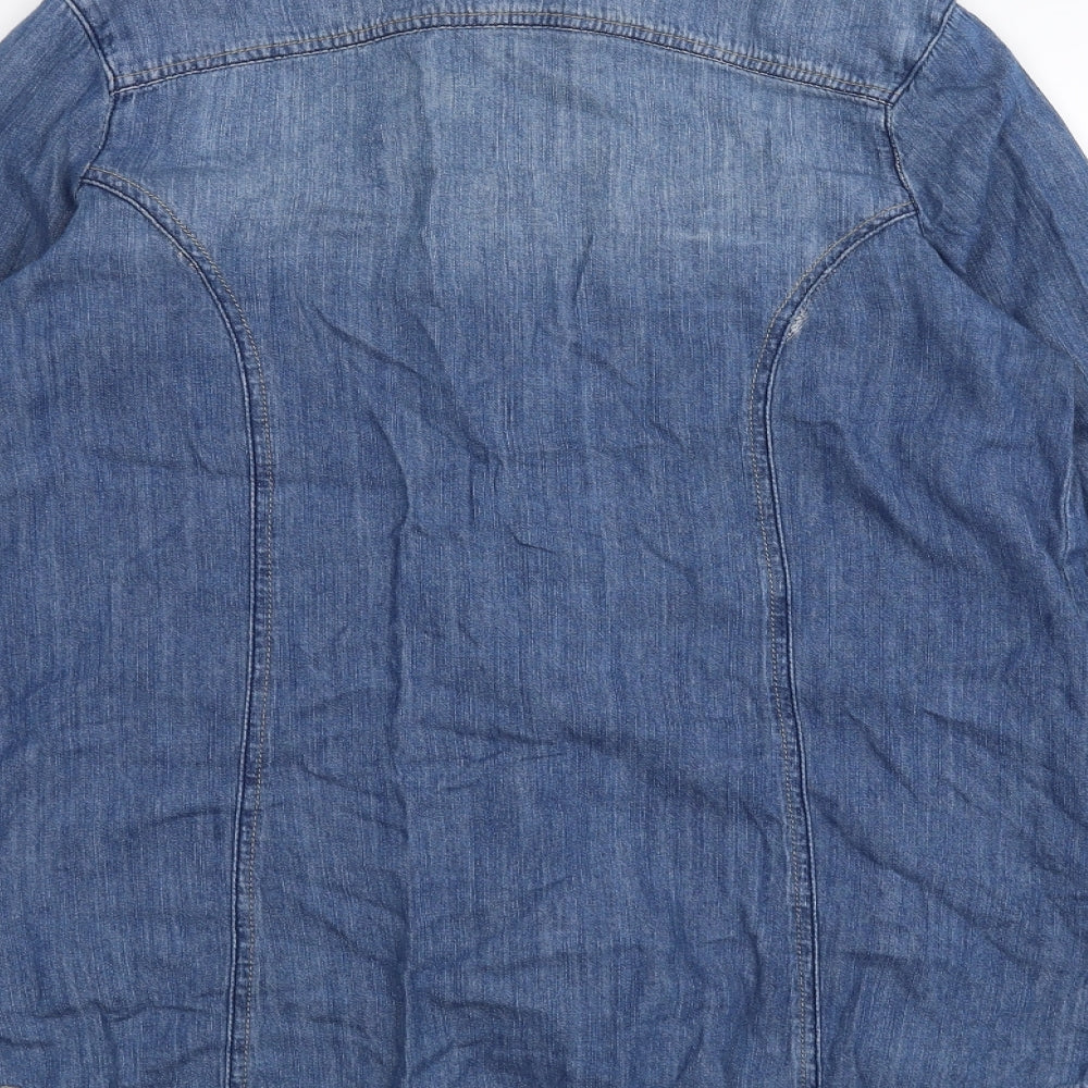 True 2 U Womens Blue Denim Jacket Size 10