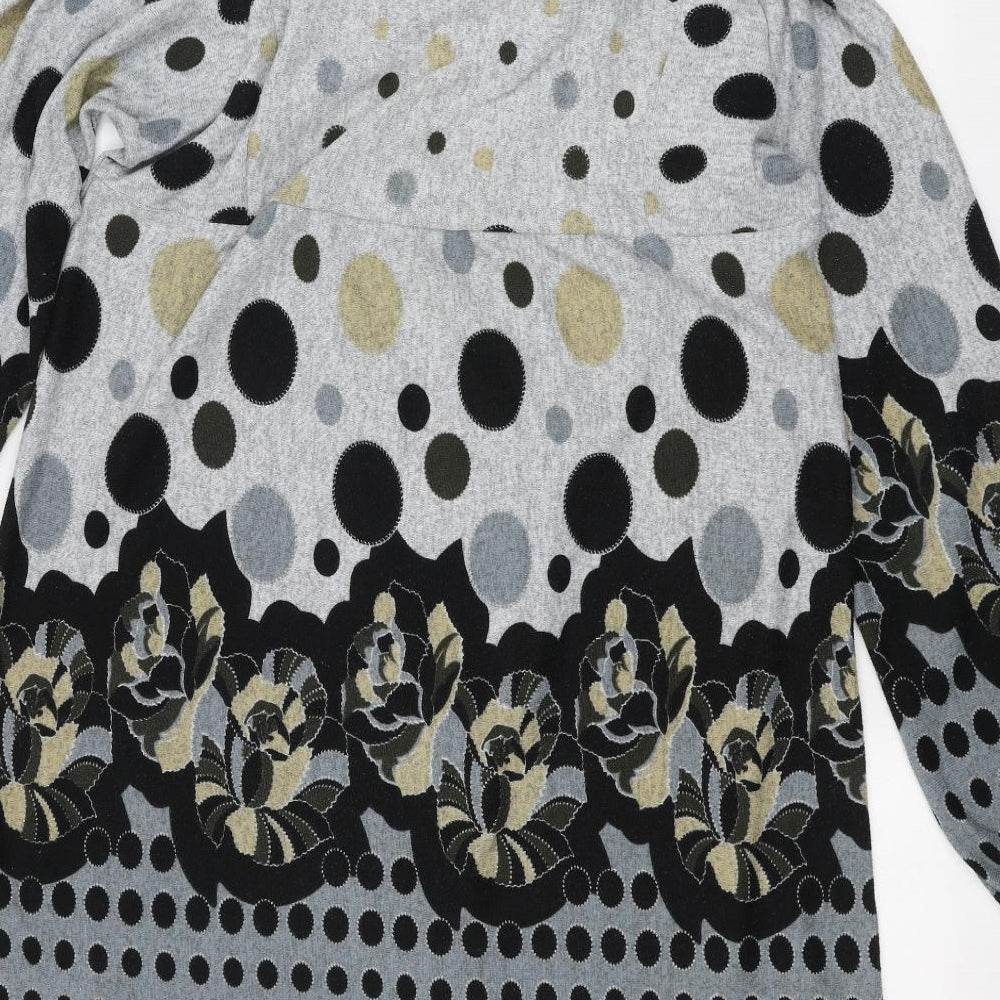 Just Addict Womens Grey Polka Dot Pullover Jumper Size L