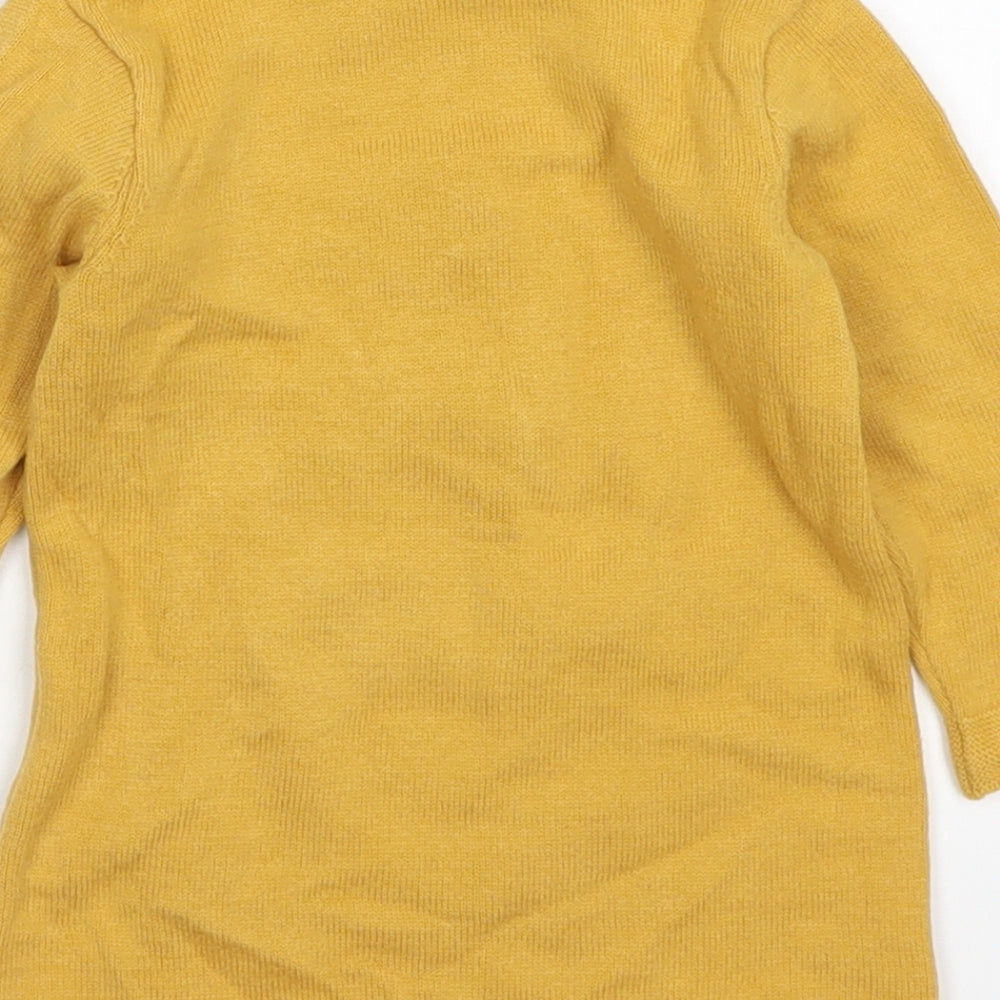 TU Girls Yellow Pullover Jumper Size 3-6 Months - Giraffes