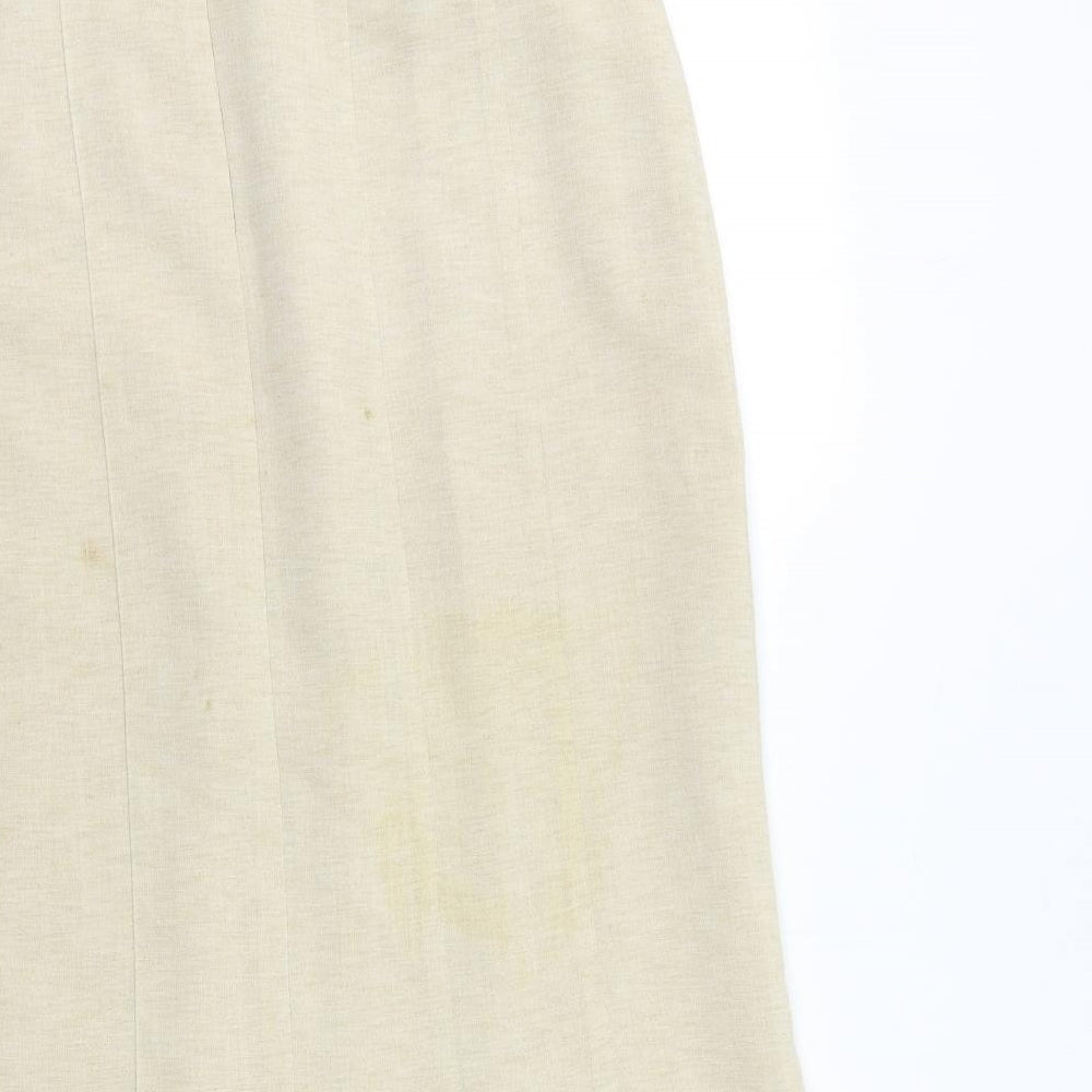 Frankenwalder Womens Beige Flare Skirt Size 10