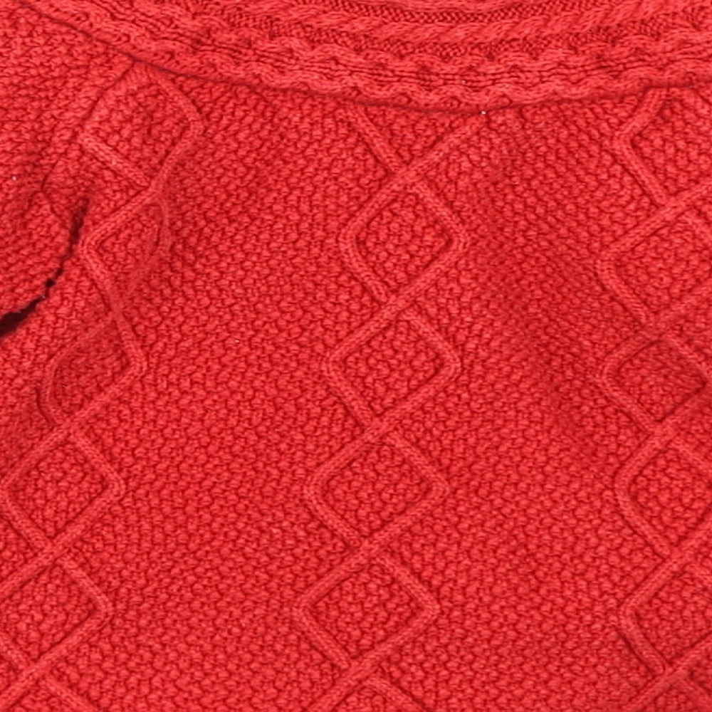 TU Girls Red Knit Cardigan Jumper Size 9-12 Months