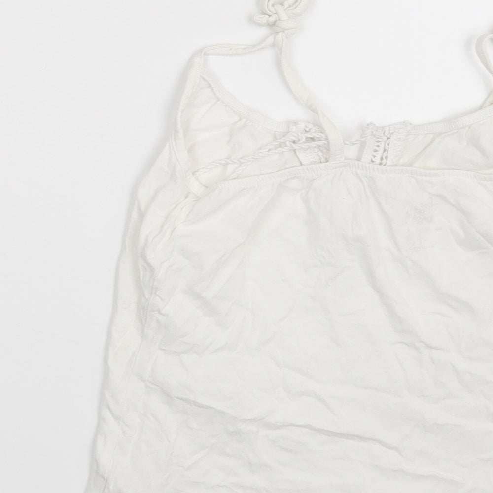 Love To Lounge Womens White Basic Tank Size 4