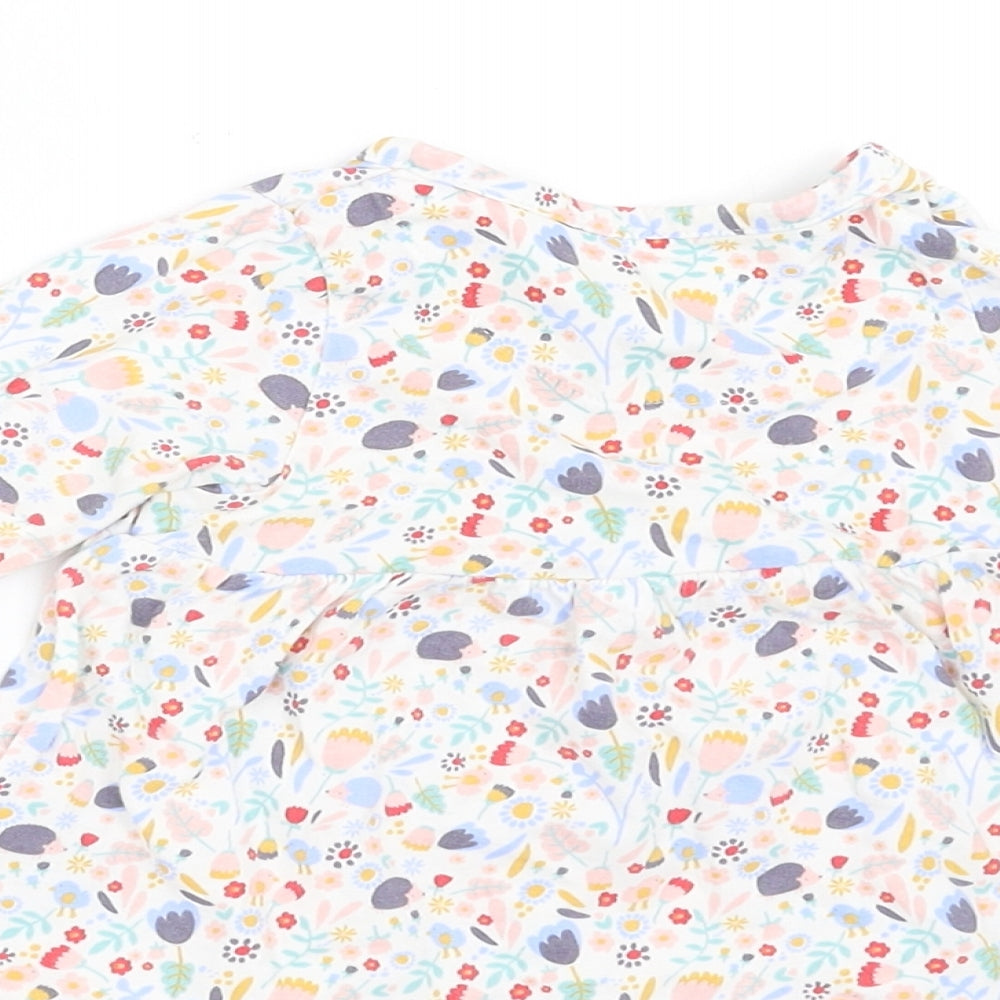 Marks & Spencer Girls White Floral A-Line Size 3-6 Months