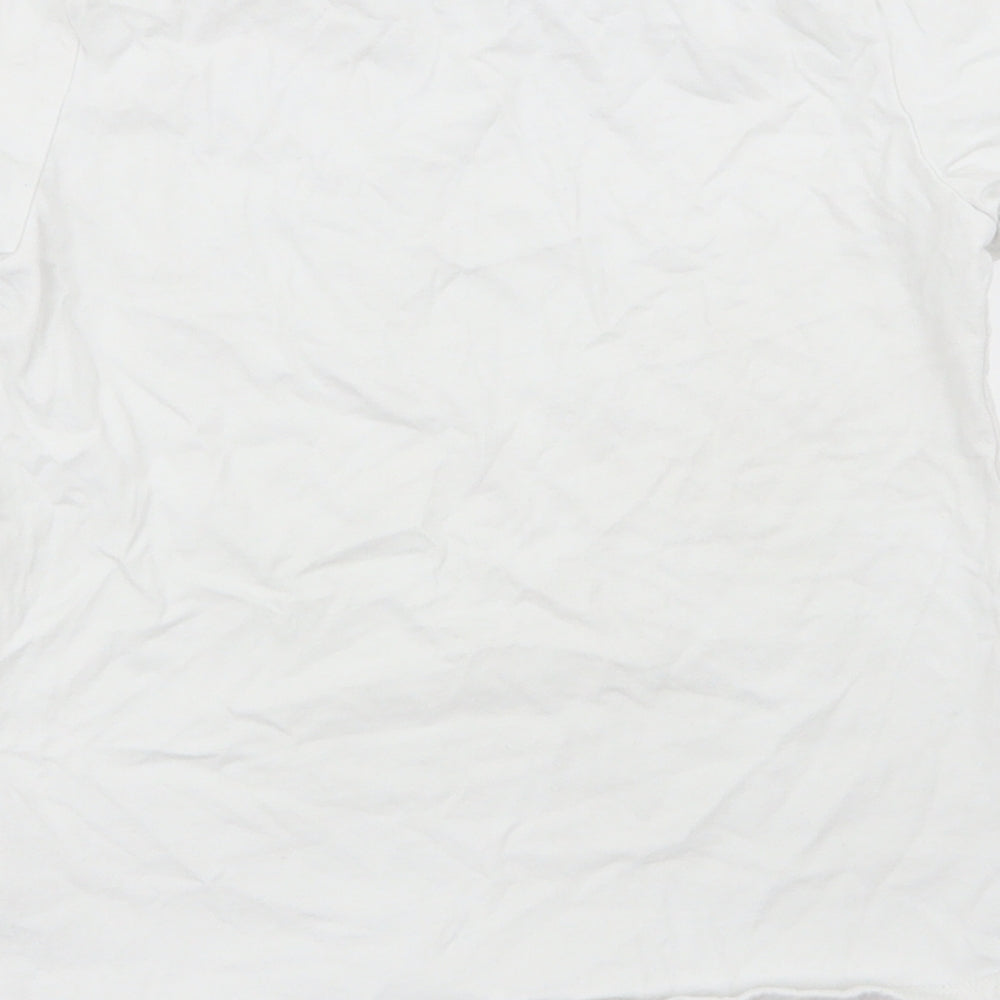 F&F Girls White Basic T-Shirt Size 6-7 Years