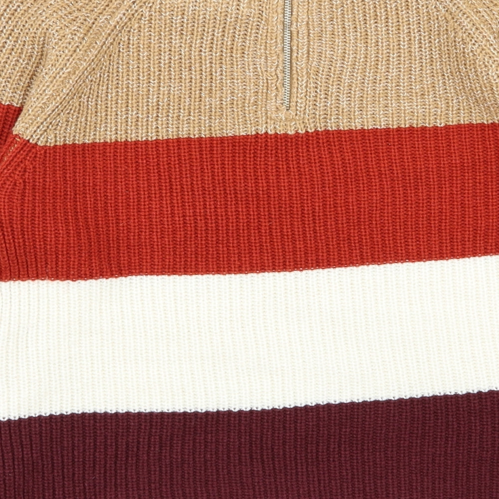 Papaya Womens Multicoloured Striped Pullover Jumper Size S