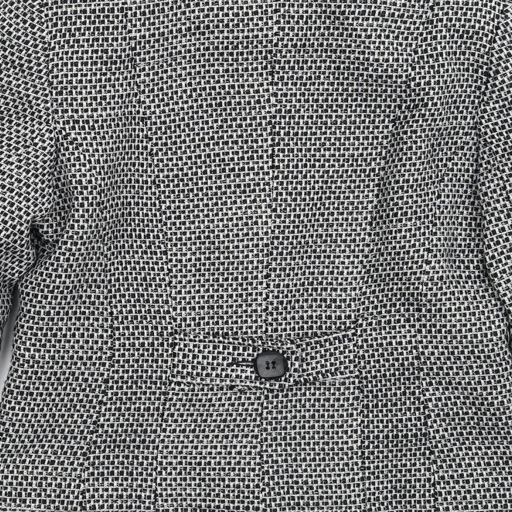 AMARANTO Womens Grey Jacket Blazer Size 12