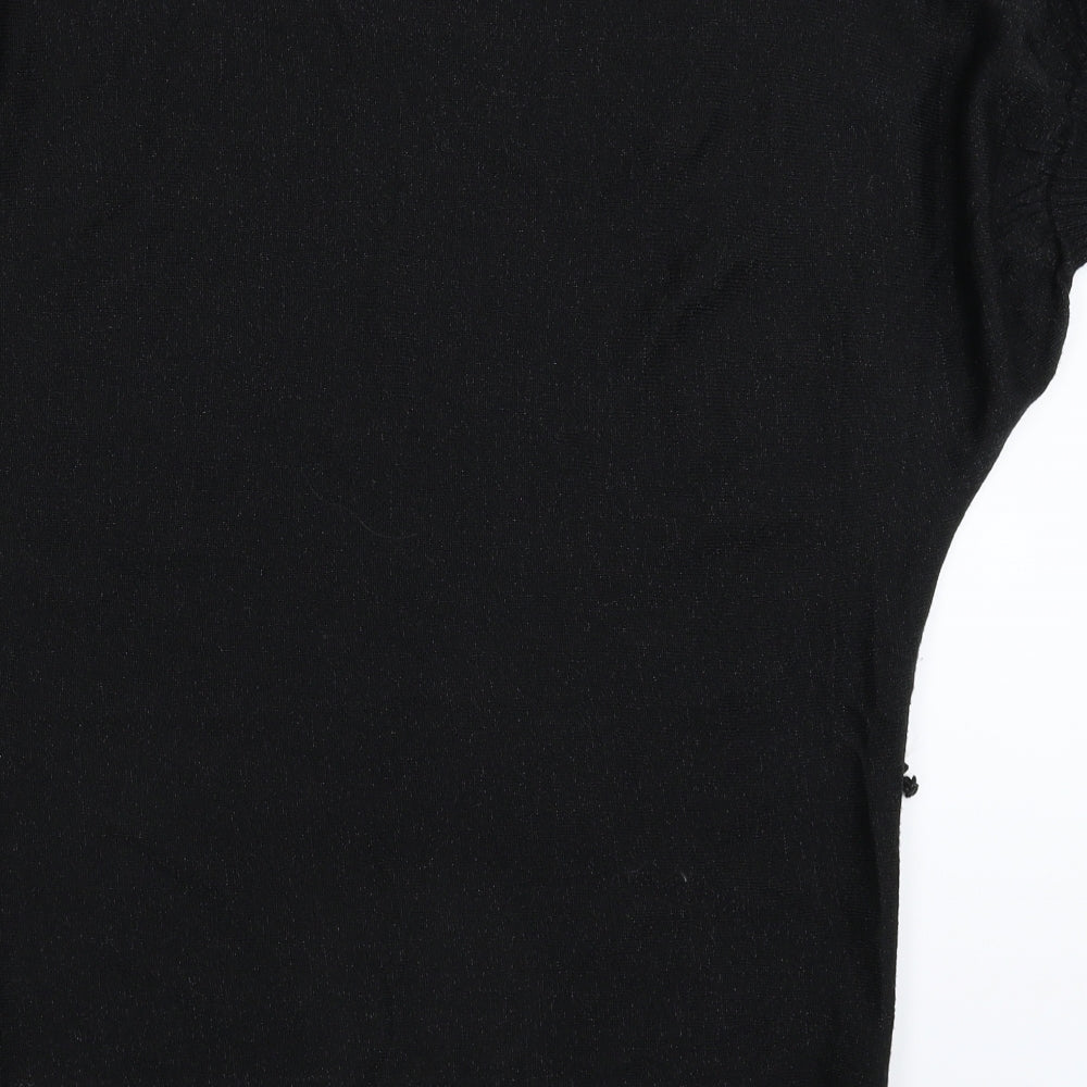 M&Co Womens Black Knit Pullover Jumper Size L