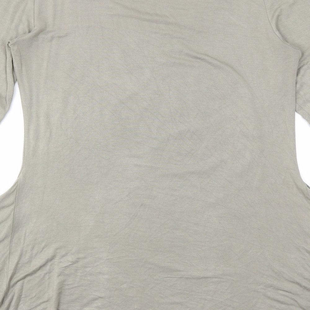 Femme Womens Brown Basic T-Shirt Size 10
