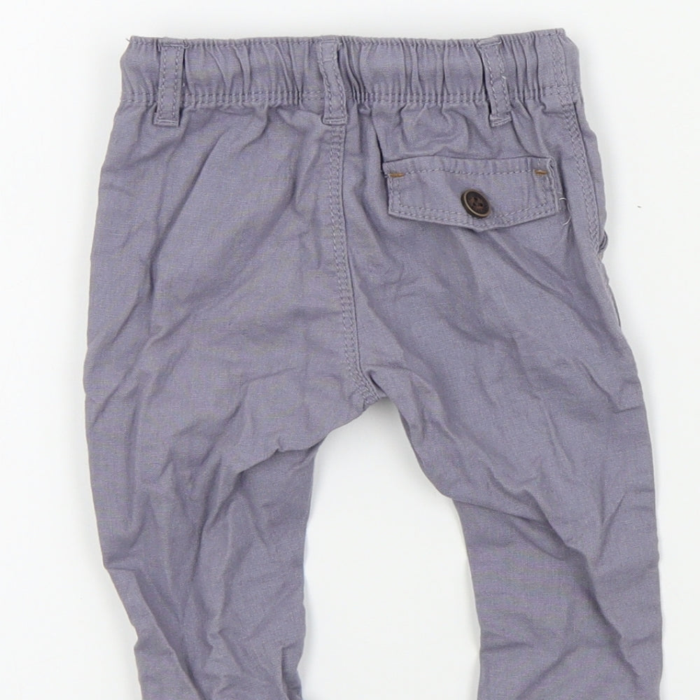 Next Boys Grey Colourblock Jogger Trousers Size 3-6 Months