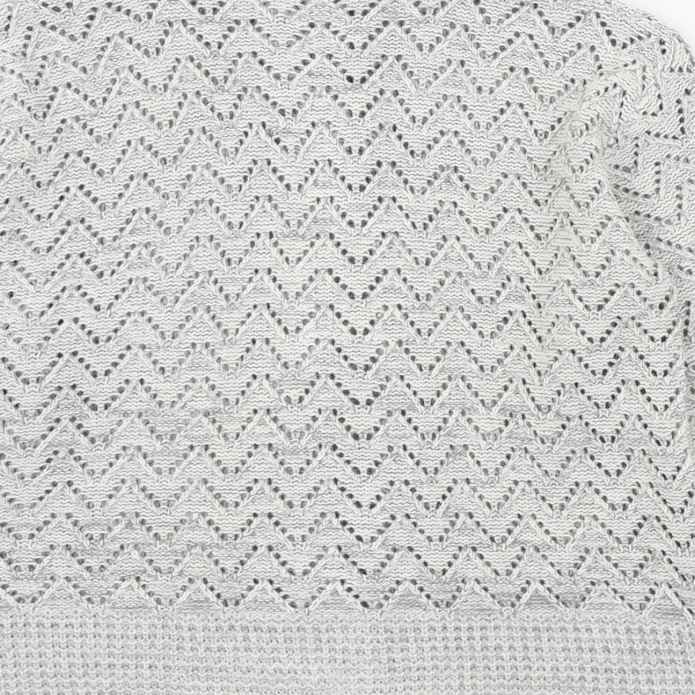 Pure & Natural Womens Grey Cardigan Jumper Size M