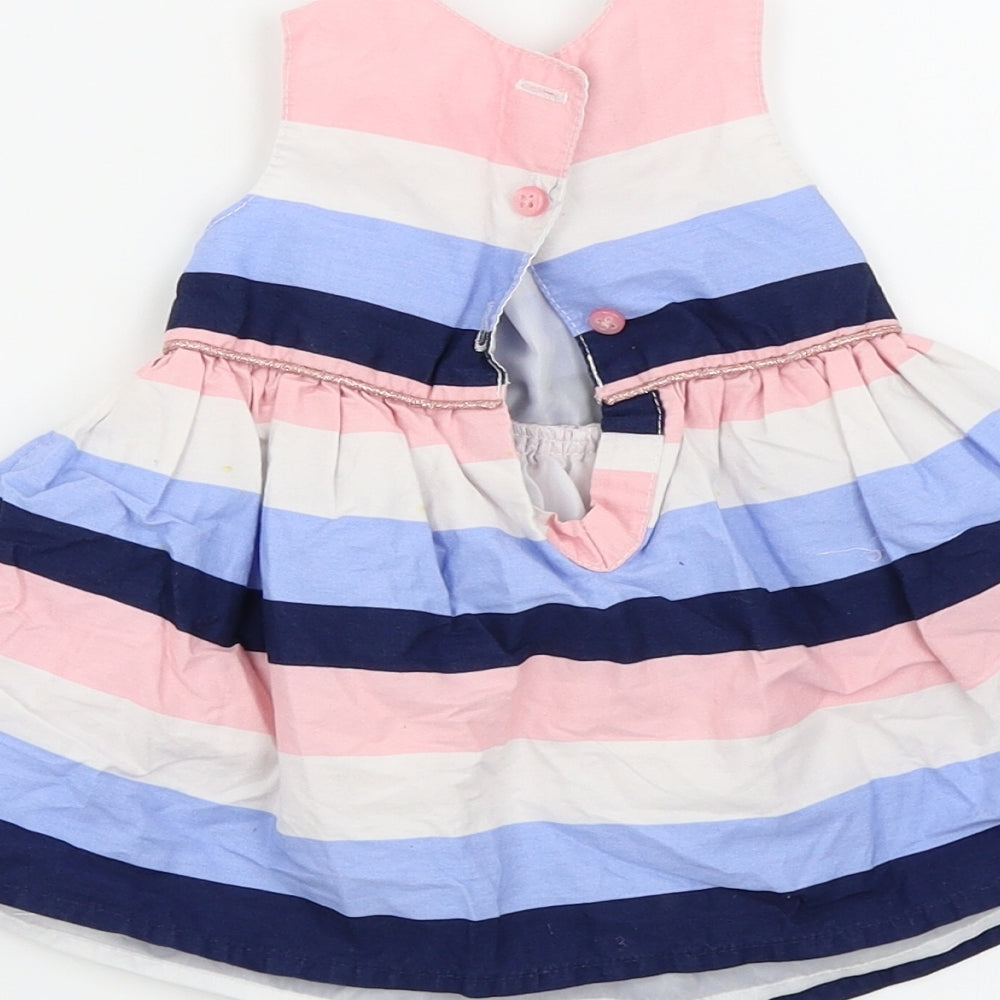 Primark Girls Multicoloured Striped Fit & Flare Size 0-3 Months