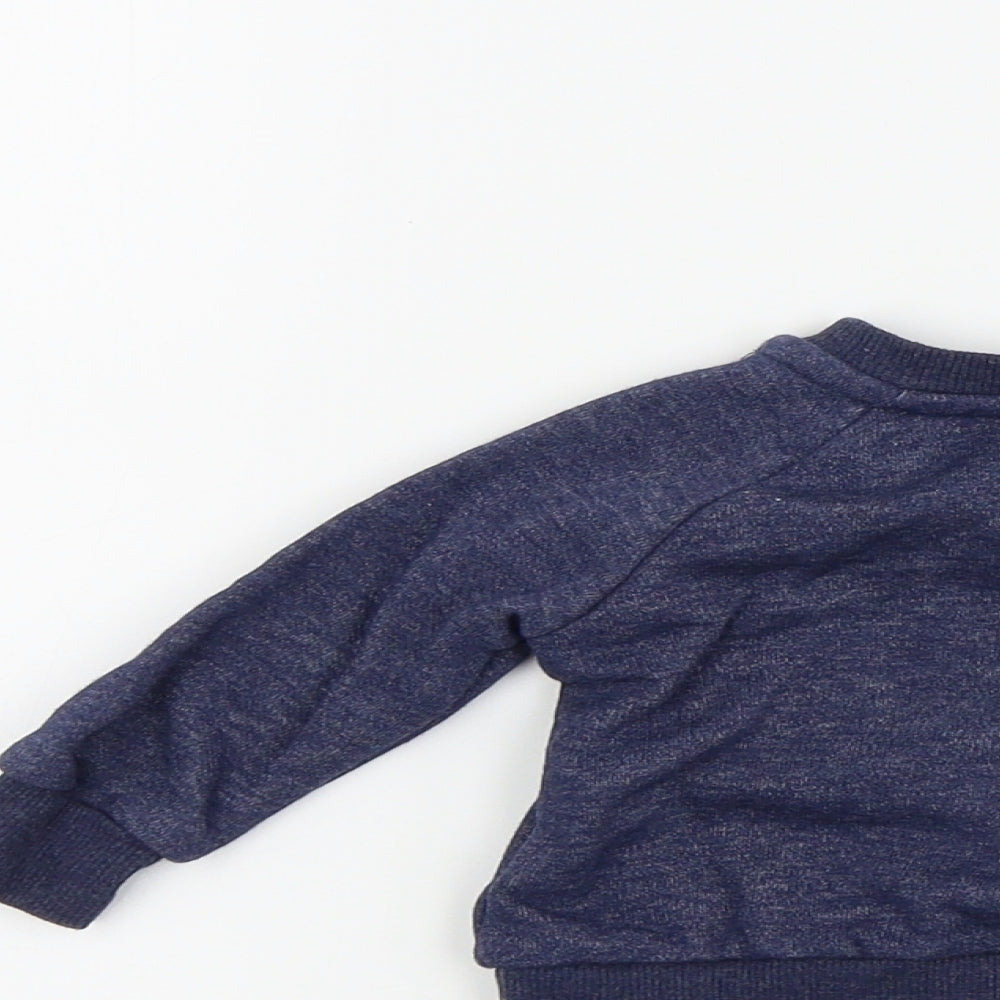 Primark Boys Blue Colourblock Pullover Jumper Size 0-3 Months