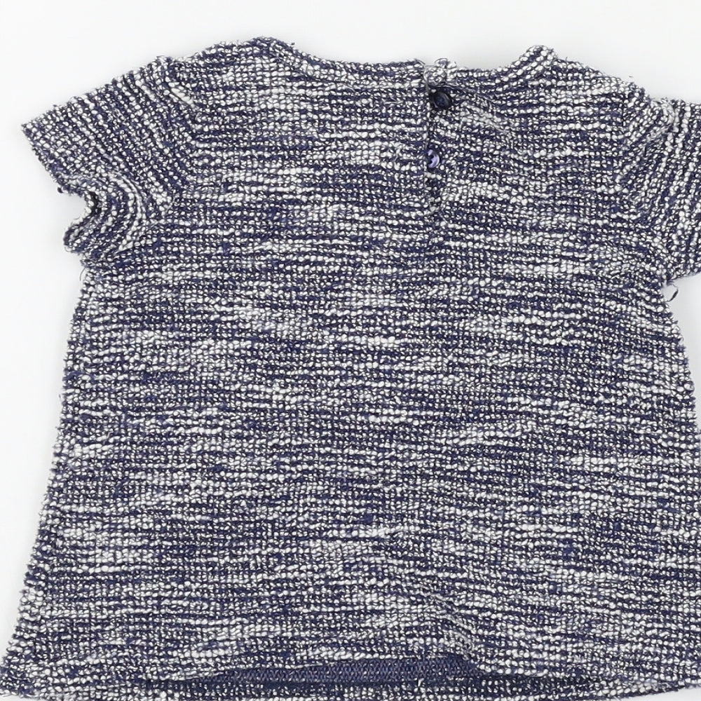 Primark Girls Blue Colourblock Basic T-Shirt Size 0-3 Months