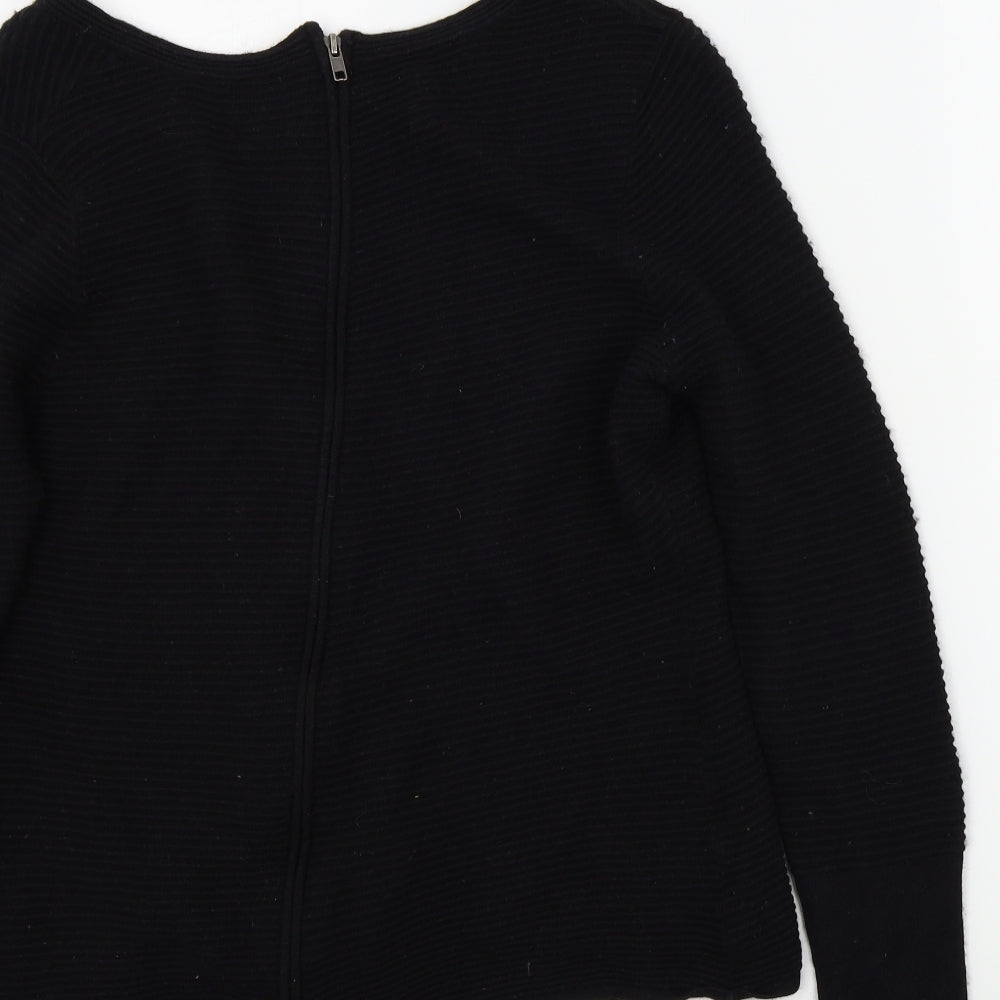 carla f. Womens Black Pullover Jumper Size S