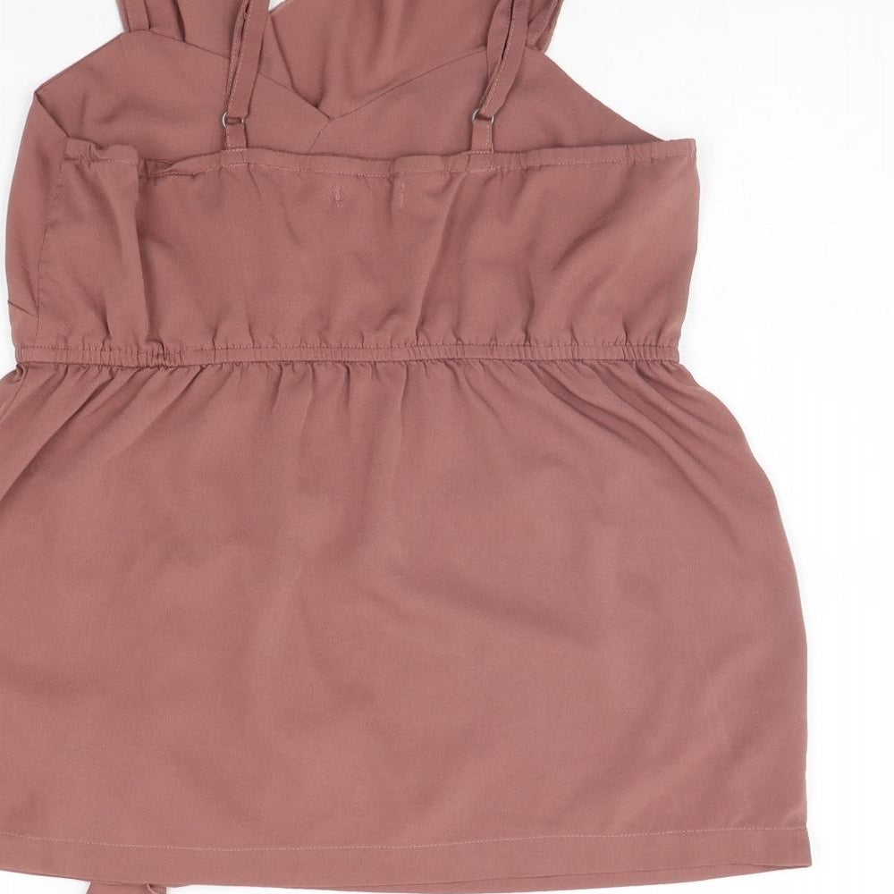 VERO MODA Womens Brown Basic Tank Size S