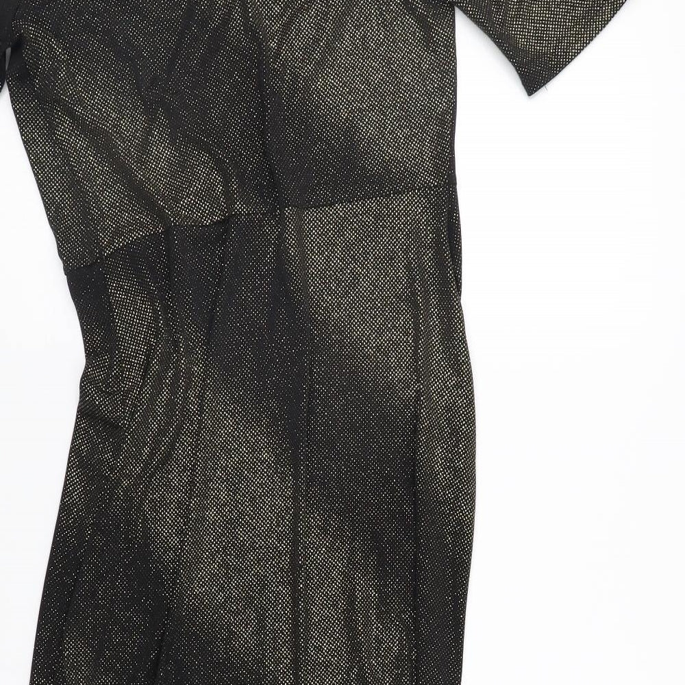 M&Co Womens Gold A-Line Size 12