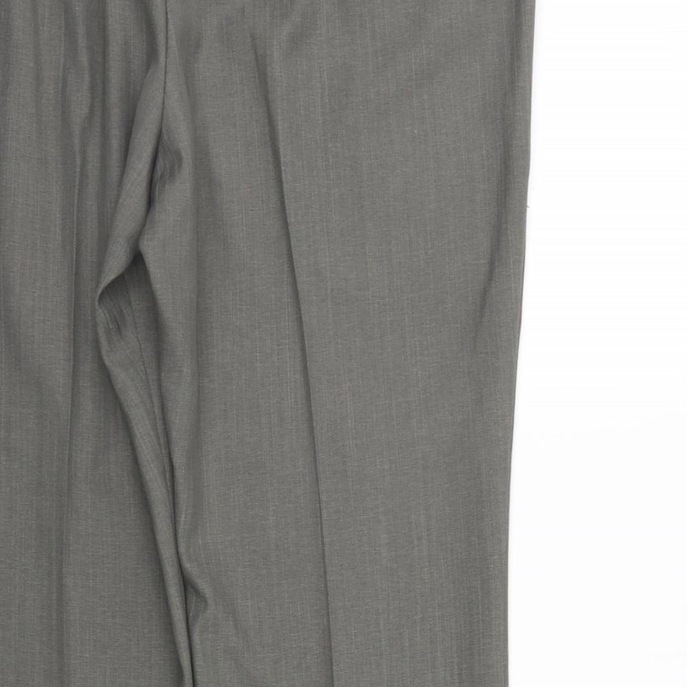 Impressions Womens Grey Trousers Size 16 L25 in - Elastic Waist Band