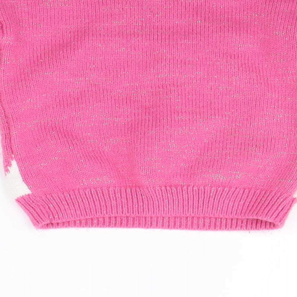 George Girls Pink Pullover Jumper Size 12-18 Months