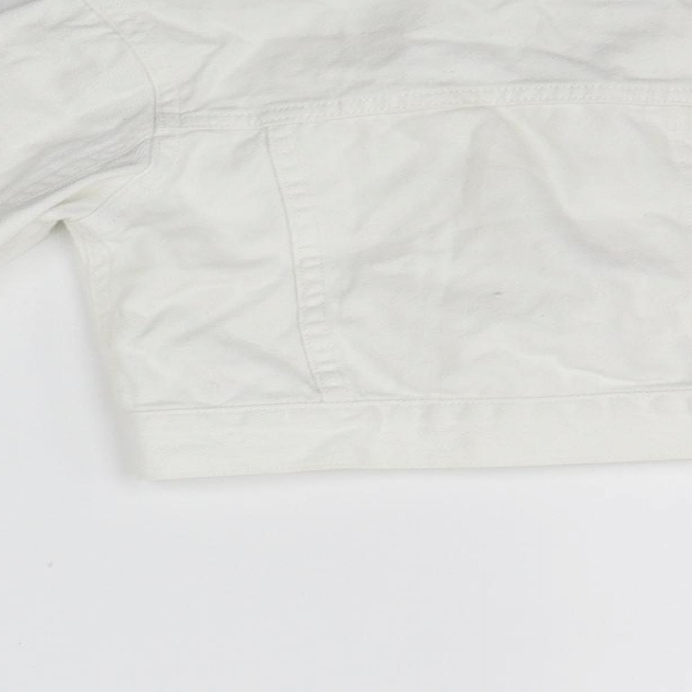 George Girls White Jacket Size 7-8 Years - washable mark