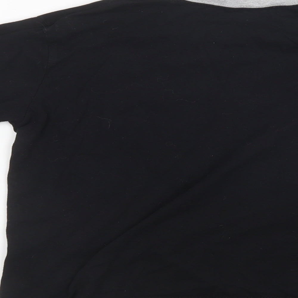 Preworn Boys Black Pullover Sweatshirt Size 7-8 Years
