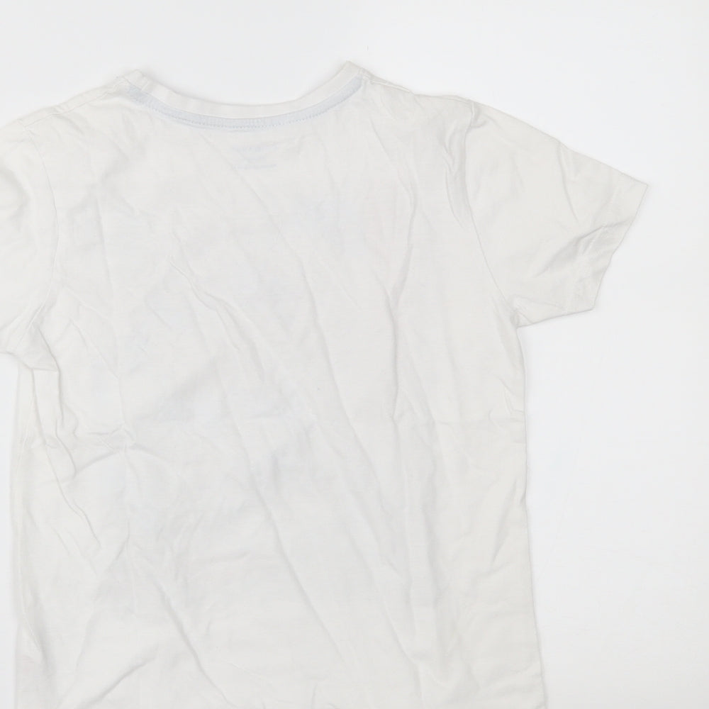 Primark Girls White Pullover T-Shirt Size 9-10 Years