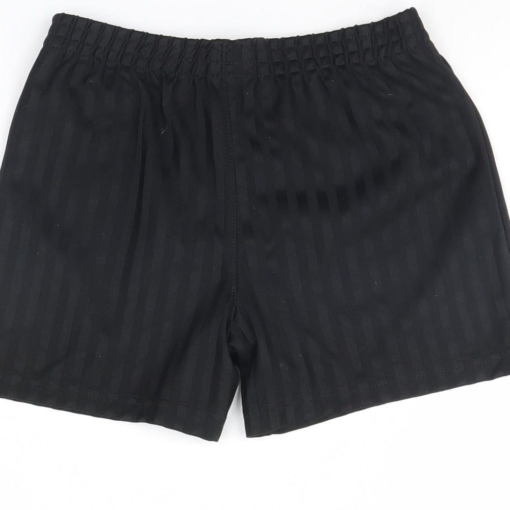 George Boys Black Striped Sweat Shorts Size 6 Years - school football