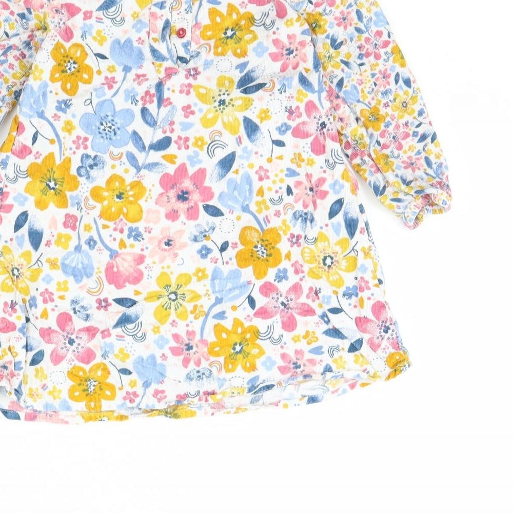 TU Girls White Floral Fit & Flare Size 18 Months