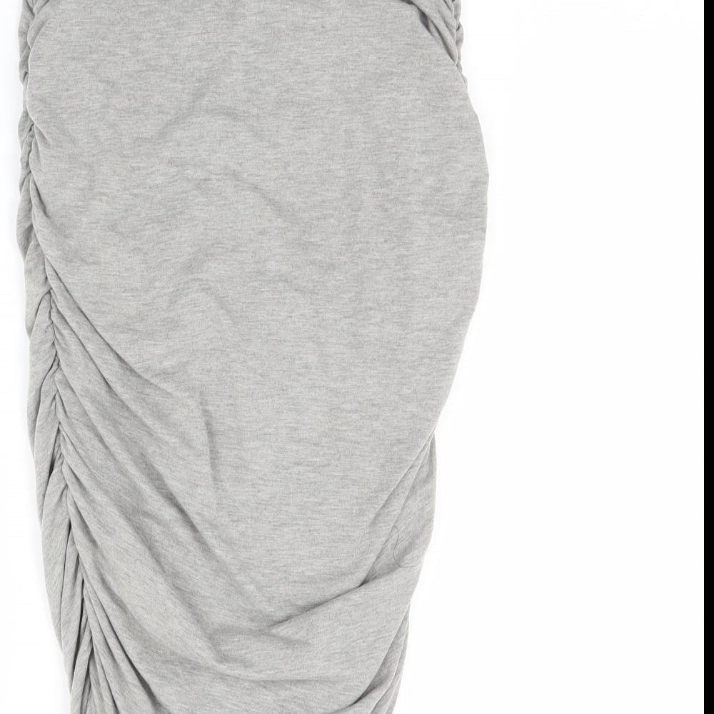 Preworn Womens Grey Straight & Pencil Skirt Size 26 in