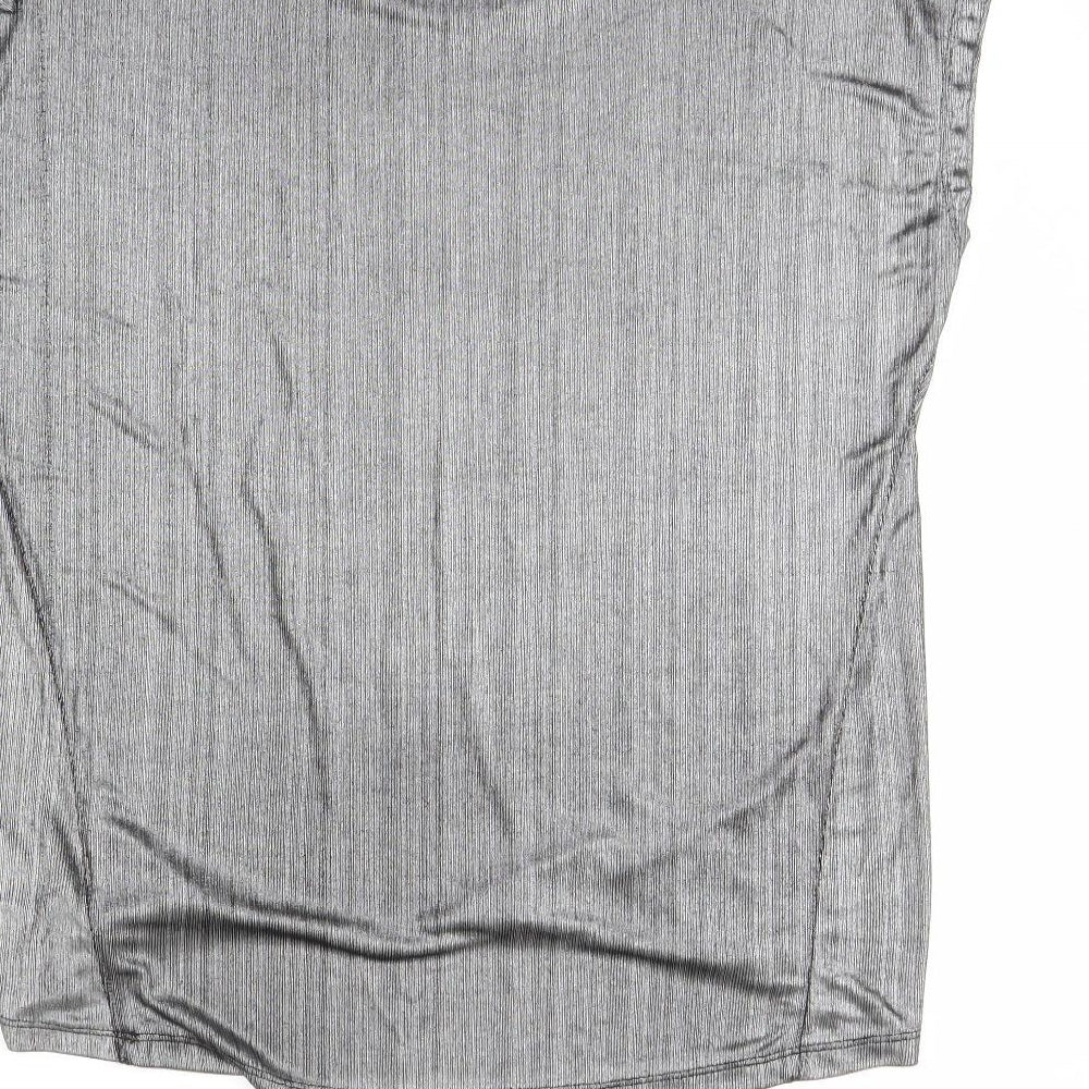 QED London Womens Silver Basic T-Shirt Size S