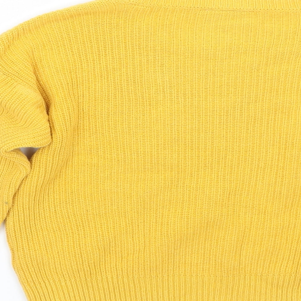 Matalan Girls Yellow Pullover Jumper Size 6 Years