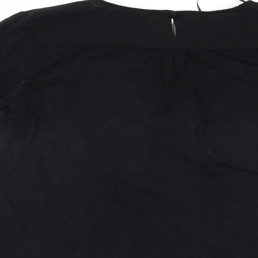 Captive Womens Black Basic Blouse Size 12