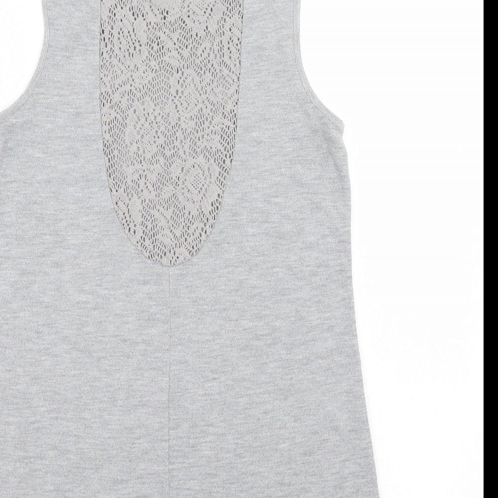 VERO MODA Womens Grey Basic Tank Size S