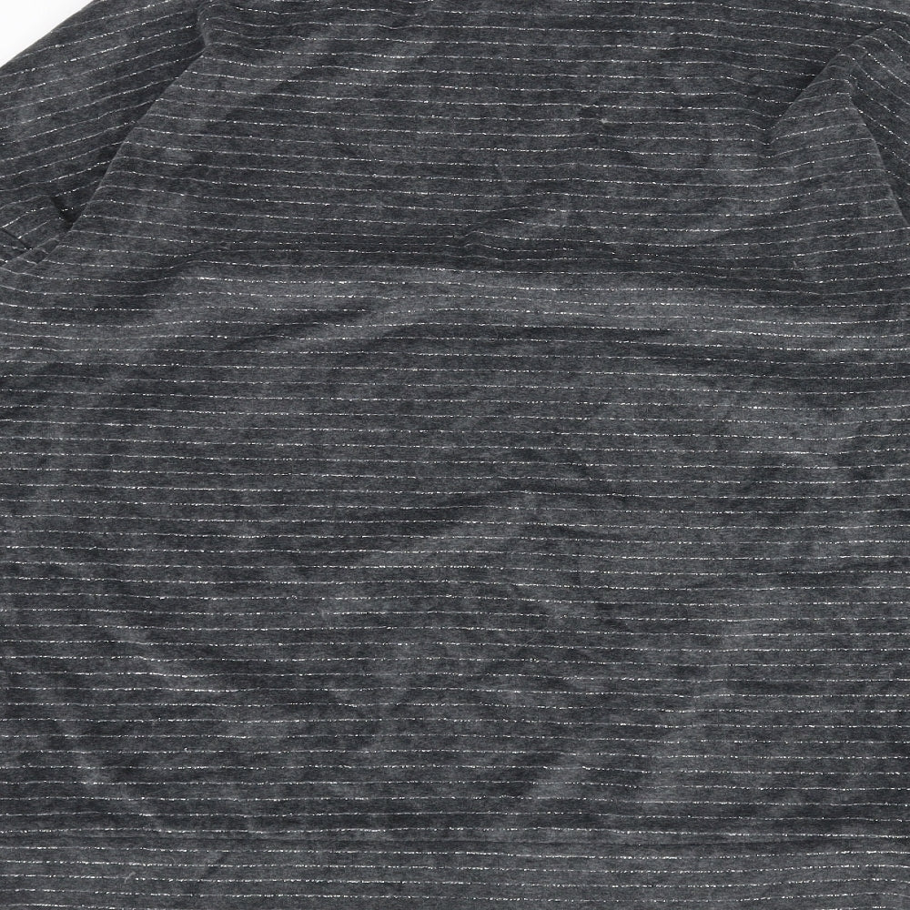 Marks and Spencer Womens Black Striped Pullover Jumper Size 10
