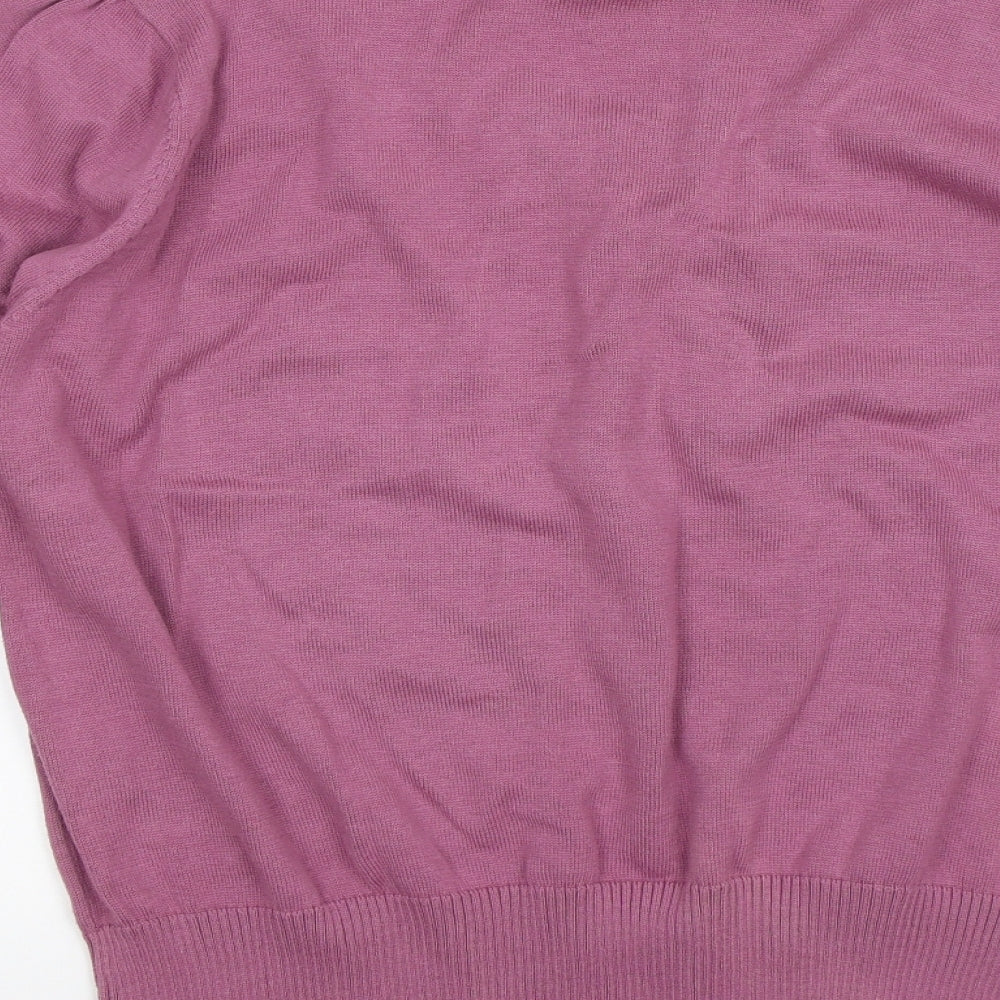 Klass Collection Womens Pink Pullover Jumper Size XL