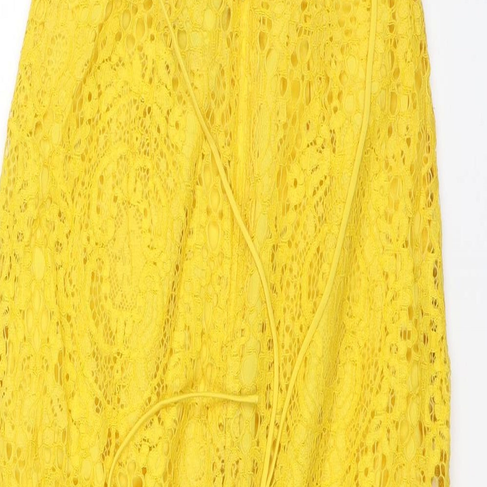 ASOS Womens Yellow Bodycon Size 6