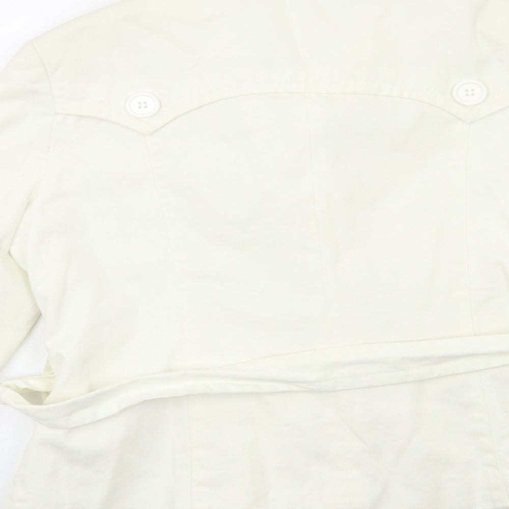 Xe Womens White Pea Coat Coat Size 16