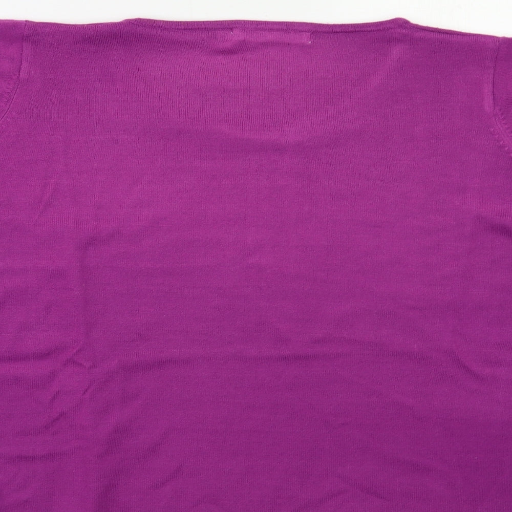 Isle Womens Purple Pullover Jumper Size M
